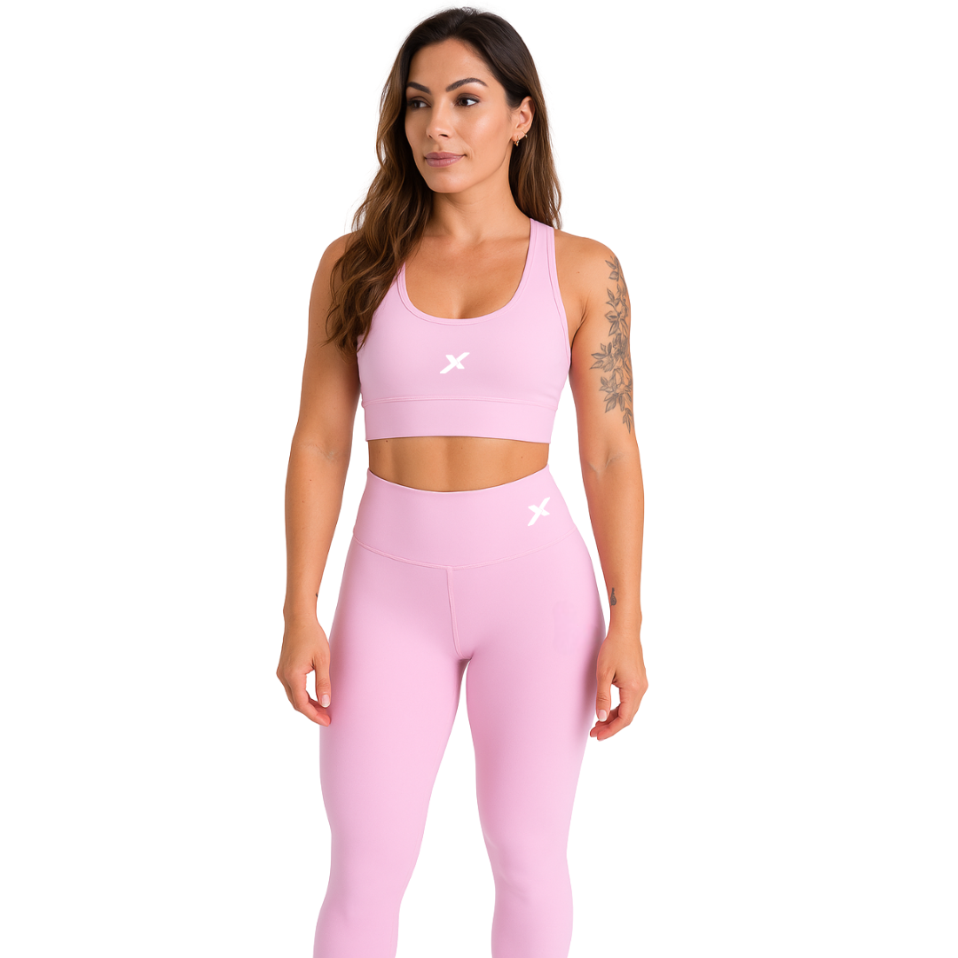 Conjunto Poliamida Top Nadador - Rosa